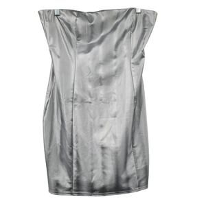 Pretty garbage strapless silver lined dress size L